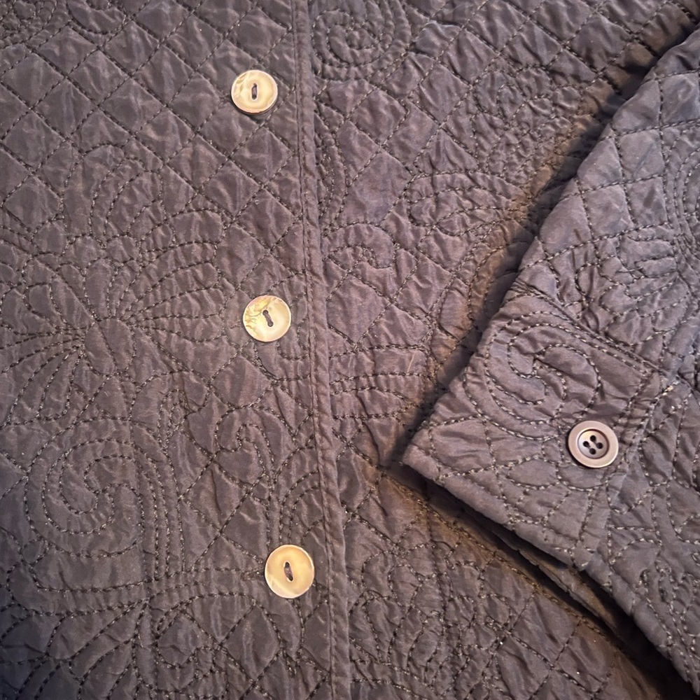 ♣️Textured Black Silk Button-Up Shacket♣️ - Picture 6 of 6